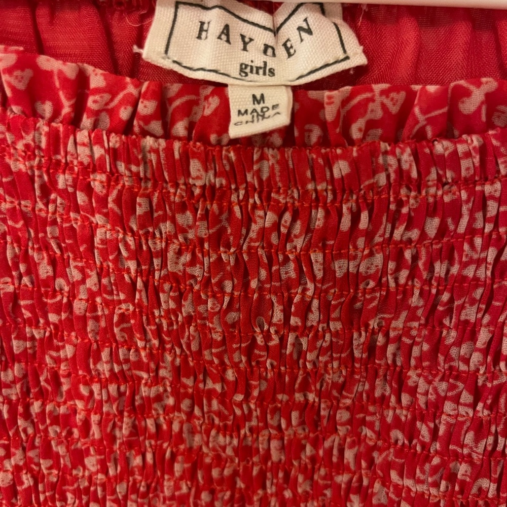 Hayden Girls Red Smocked Dress